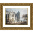 thumbnail image 1 of Turner, Joseph M.W. 32x25 Gold Ornate Wood Framed with Double Matting Museum Art Print Titled - The North Porch of Salisbury Cathedral, 1 of 4