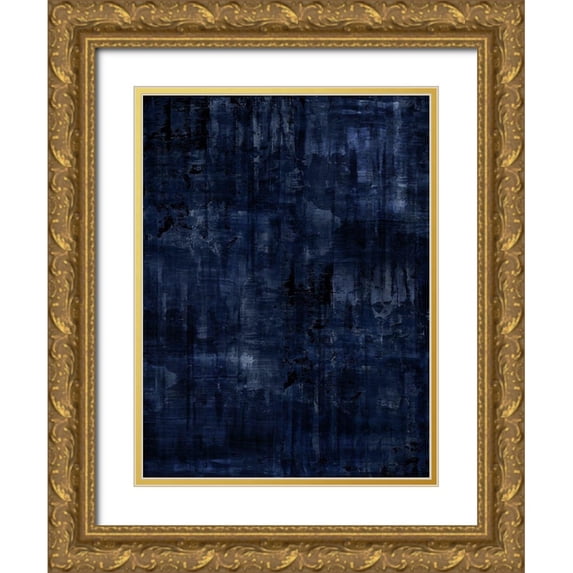 Turner, Justin 19x24 Gold Ornate Wood Framed with Double Matting Museum Art Print Titled - Midnight Blue