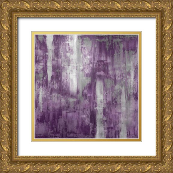 Turner, Justin 26x26 Gold Ornate Wood Framed with Double Matting Museum Art Print Titled - Amethyst Gradation