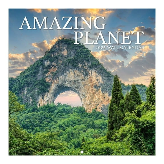 Turner Licensing, Amazing Planet 2026 Mini Wall Calendar, 7'' X 7'', 12-Month Calendar with No Binding
