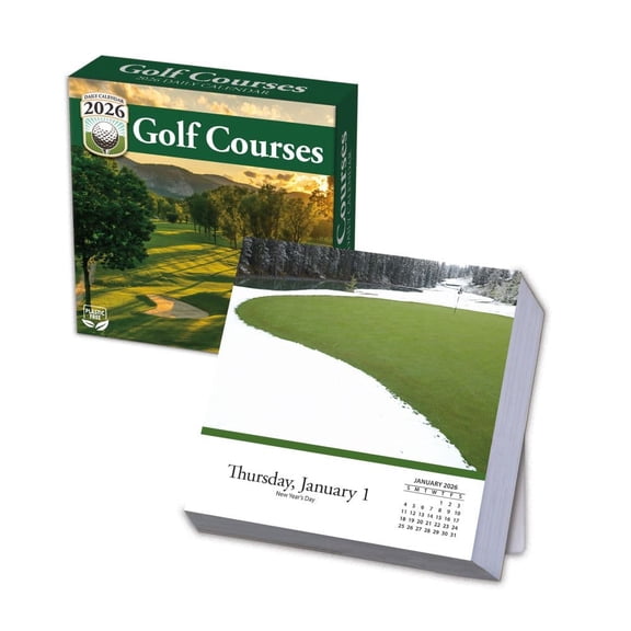 Turner Licensing, Golf Courses 2026 Desk Calendar