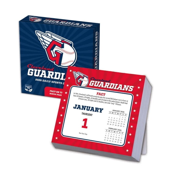 Turner Licensing, MLB Cleveland Guardians 2026 Desk Calendar