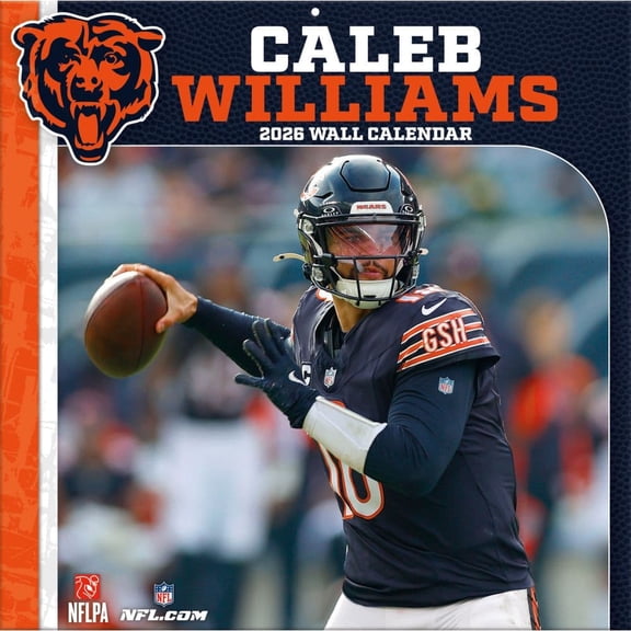 Turner Licensing, NFL Chicago Bears Caleb Williams 2026 Wall Calendar