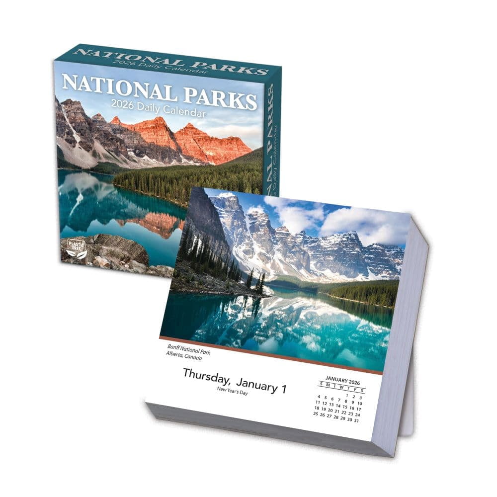 Turner Licensing, National Parks 2026 Desk Calendar, 5.5'' X 5.5'', 12