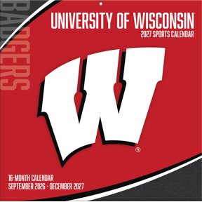 Wisconsin Badgers 2027 12- x 12- Team Wall Calendar