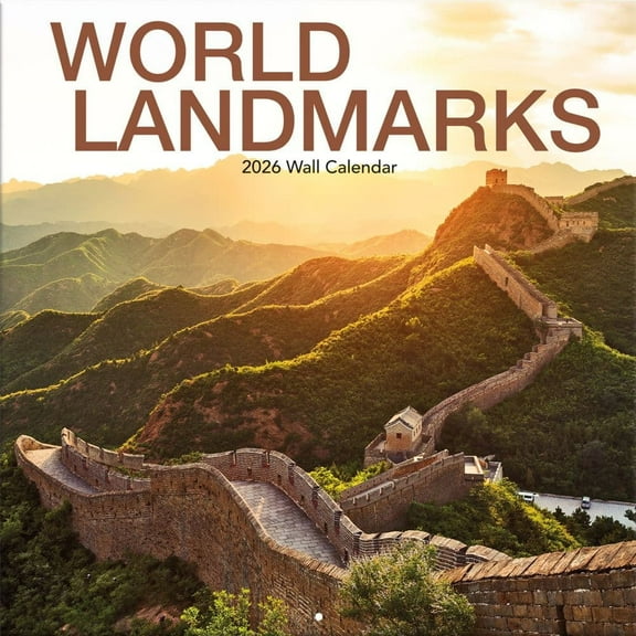 Turner Licensing, World Wonders Photo 2026 Wall Calendar, 12'' X 12'', 12-Month Calendar with Stapled Binding