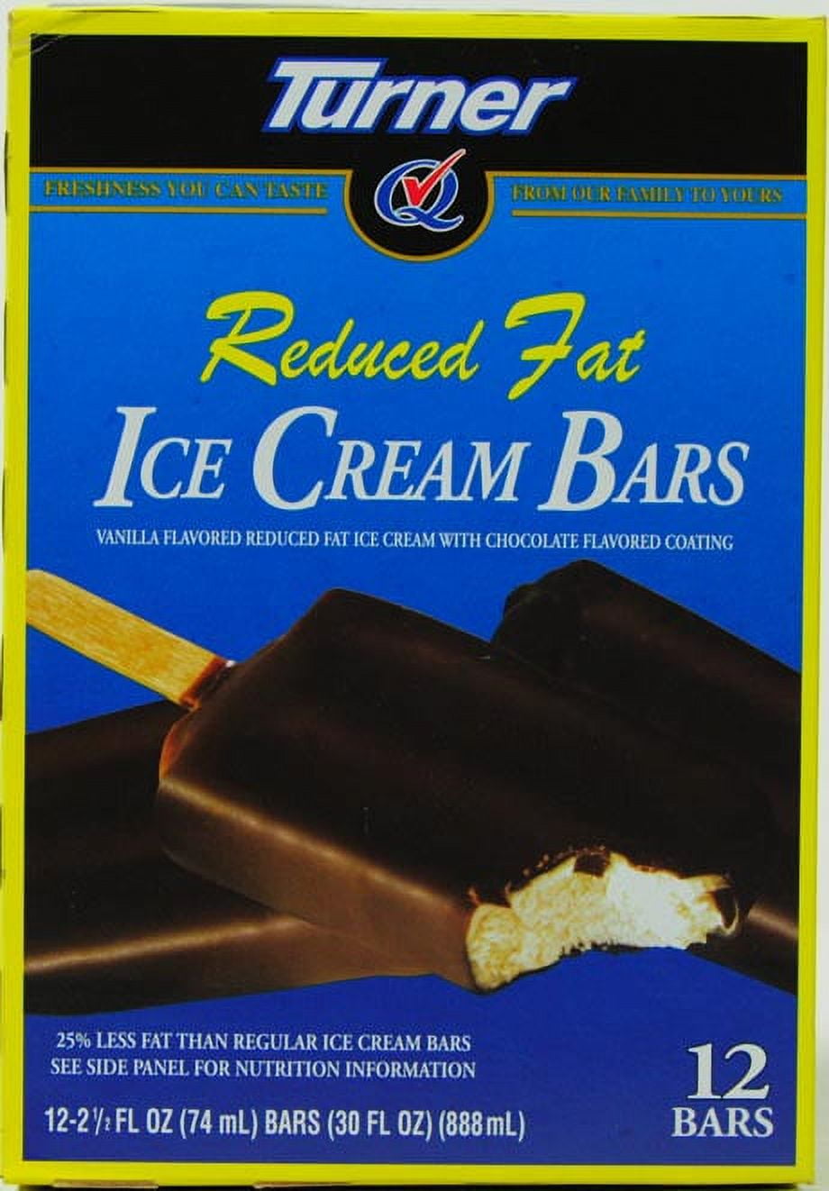 Turner Reduced Fat Ice Cream Bar 12 Pk