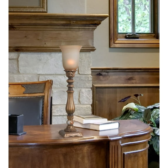 Turner Table Torchiere with Gold Finish