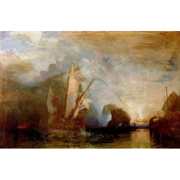 Turner "Ulysses Deriding Polyphemus" (1829) Glossy Poster