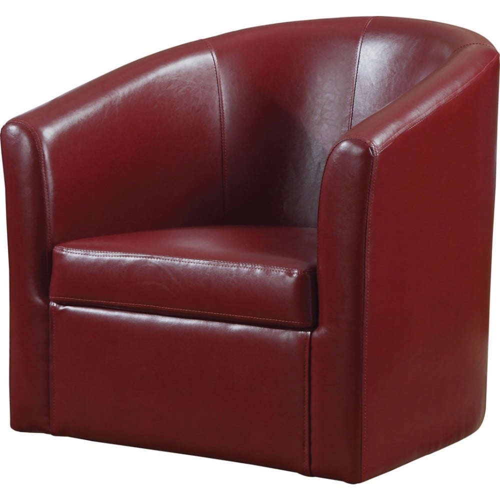 Turner Upholstery Sloped Arm Accent Swivel Chair Red