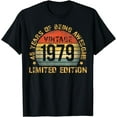 thumbnail image 1 of Turning 45 Birthday Decorations Men 45th BDay 1979 Birthday T-Shirt, 1 of 3