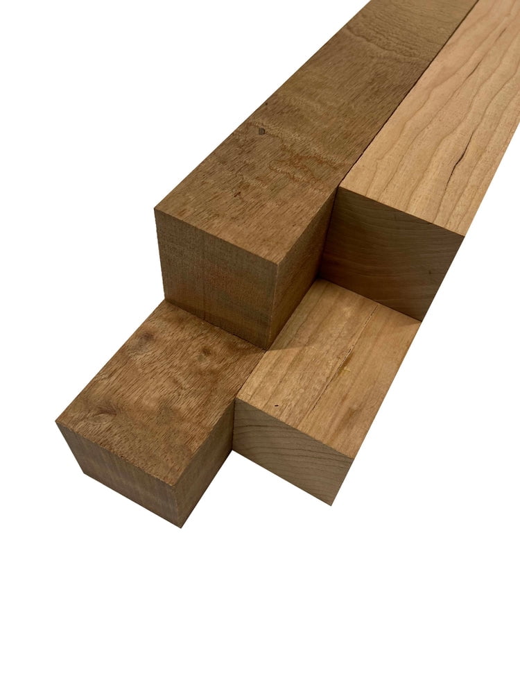 Wood Turning Blank Variety Pack - 6 Pieces Of Maple, Walnut, And Cherry (2" X 2" Size) From Barrington Hardwoods 6 thumbnail image
