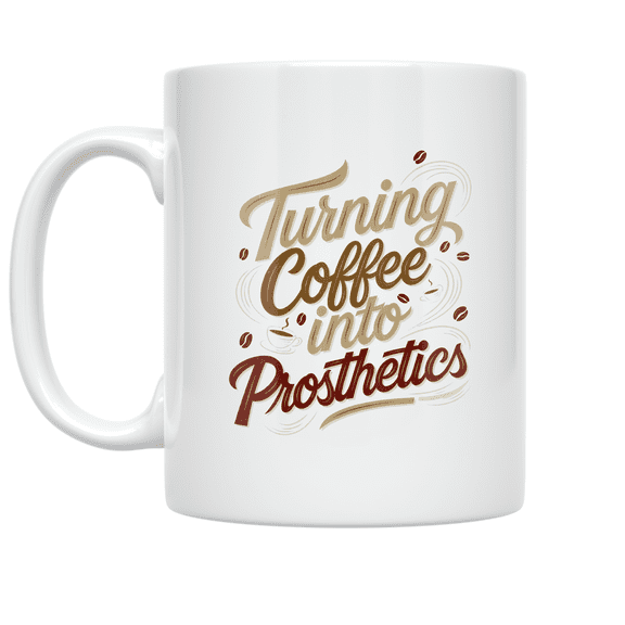 Turning Coffee into Prosthetics - Biomedical Engineering Enthusiast - 11 oz Ceramic Coffee Mug