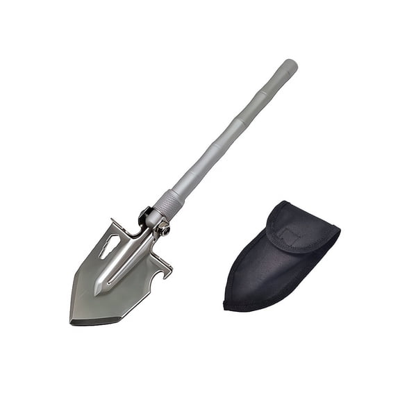 Turning Head Camping Shovel Metal Construction Emergencies Tool Set With Starter Bottle Key Small Design Outdoor Essential