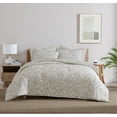 thumbnail image 1 of Turning Leaf Neutral 3-Piece Woven Matelasse Crinkle Jacquard Comforter Set - Full/Queen, 1 of 6