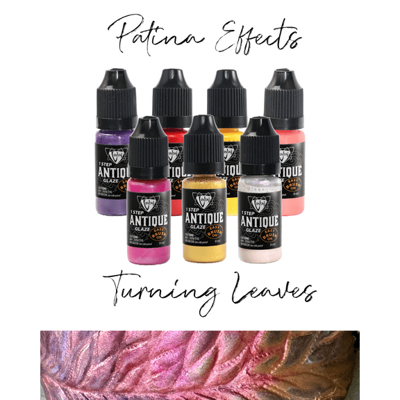 Turning Leaves Patina Effects Kit (7 pcs), Antique Glaze, Jewelry Craft, Multi-surface