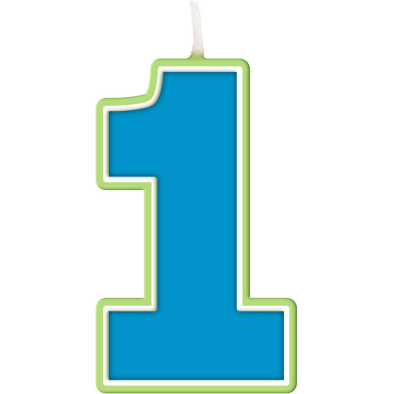 Creative Converting Blue 1st Birthday Candle