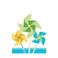 thumbnail image 1 of Turning One Boy Pinwheel Blue 1st Birthday Party Favor Treat Sacks Loot Bags, 1 of 2