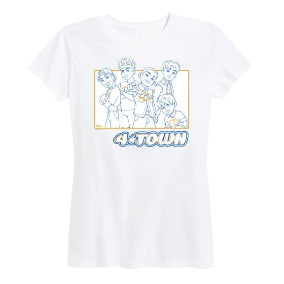 Turning Red - 4 Town Outlines - Women's Short Sleeve Graphic T-Shirt