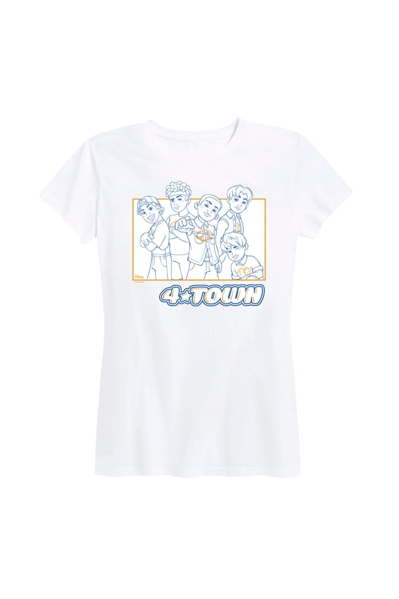 - 4 Town Outlines - Women's Short Sleeve Graphic T-Shirt