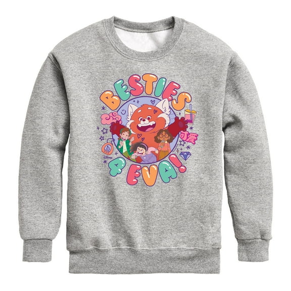 Turning Red - Besties 4 Eva - Youth Crewneck Fleece Sweatshirt