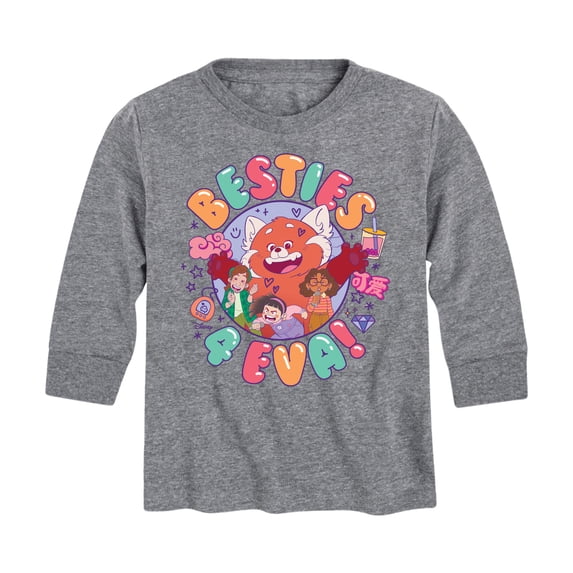 Turning Red - Besties 4 Eva - Youth Long Sleeve Graphic T-Shirt