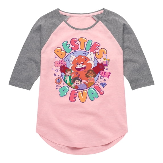 Turning Red - Besties 4 Eva - Youth Raglan Graphic T-Shirt