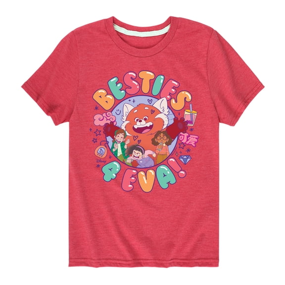 Turning Red - Besties 4 Eva - Youth Short Sleeve Graphic T-Shirt