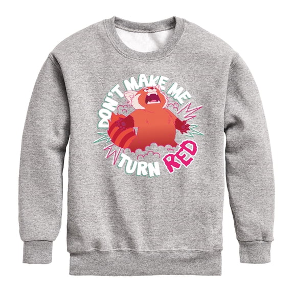Turning Red - Don't Make Me Turn Red - Youth Crewneck Fleece Sweatshirt