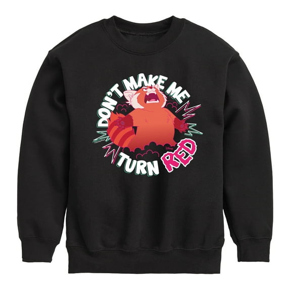 Turning Red - Don't Make Me Turn Red - Youth Crewneck Fleece Sweatshirt