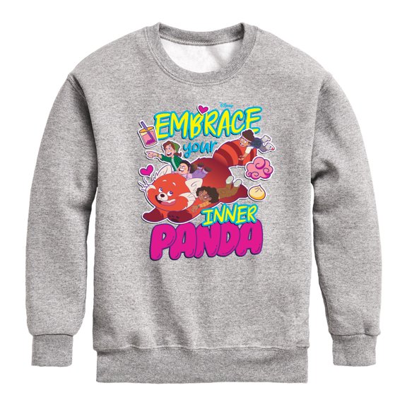 Turning Red - Embrace Your Inner Panda - Youth Crewneck Fleece Sweatshirt