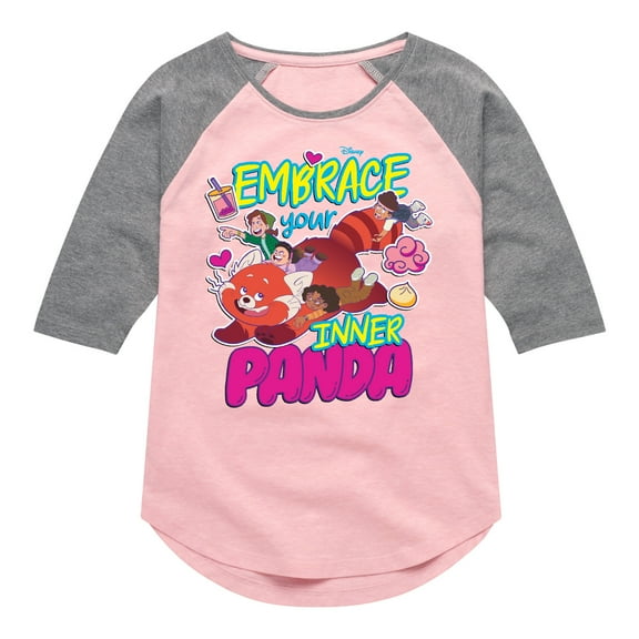 Turning Red - Embrace Your Inner Panda - Youth Raglan Graphic T-Shirt