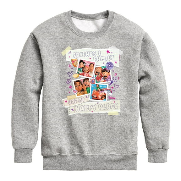 Turning Red - Friends Family Happy Place - Youth Crewneck Fleece Sweatshirt