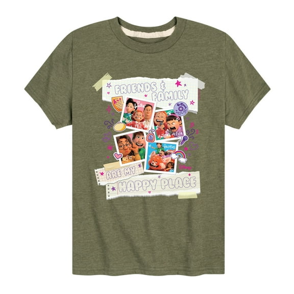 Turning Red - Friends Family Happy Place - Youth Short Sleeve Graphic T-Shirt