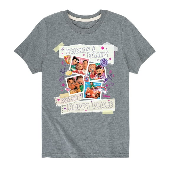 Turning Red - Friends Family Happy Place - Youth Short Sleeve Graphic T-Shirt