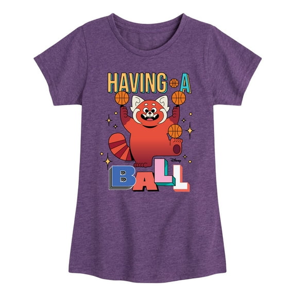 Turning Red - Having A Ball - Girls Youth Fitted Short Sleeve Graphic T-Shirts