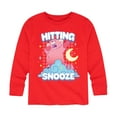 thumbnail image 1 of Turning Red - Hitting Snooze - Youth Long Sleeve Graphic T-Shirt, 1 of 4