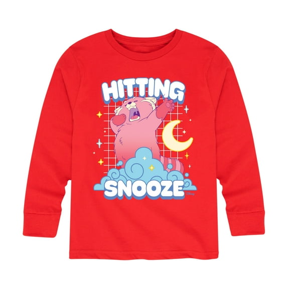 Turning Red - Hitting Snooze - Youth Long Sleeve Graphic T-Shirt
