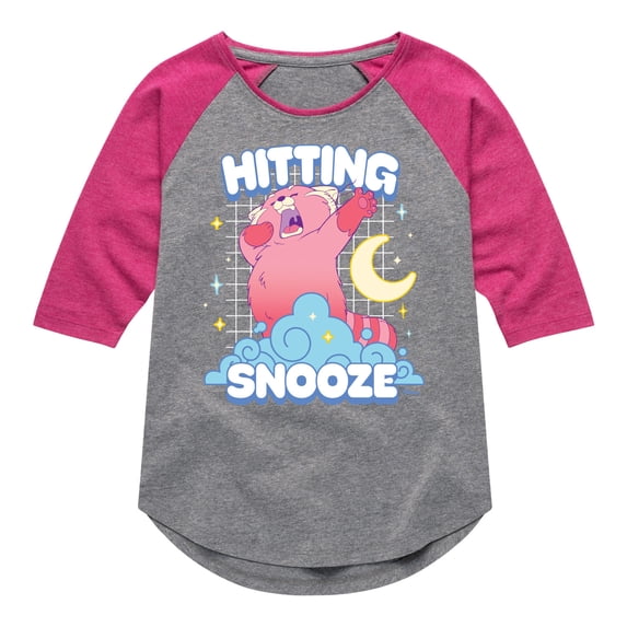 Turning Red - Hitting Snooze - Youth Raglan Graphic T-Shirt