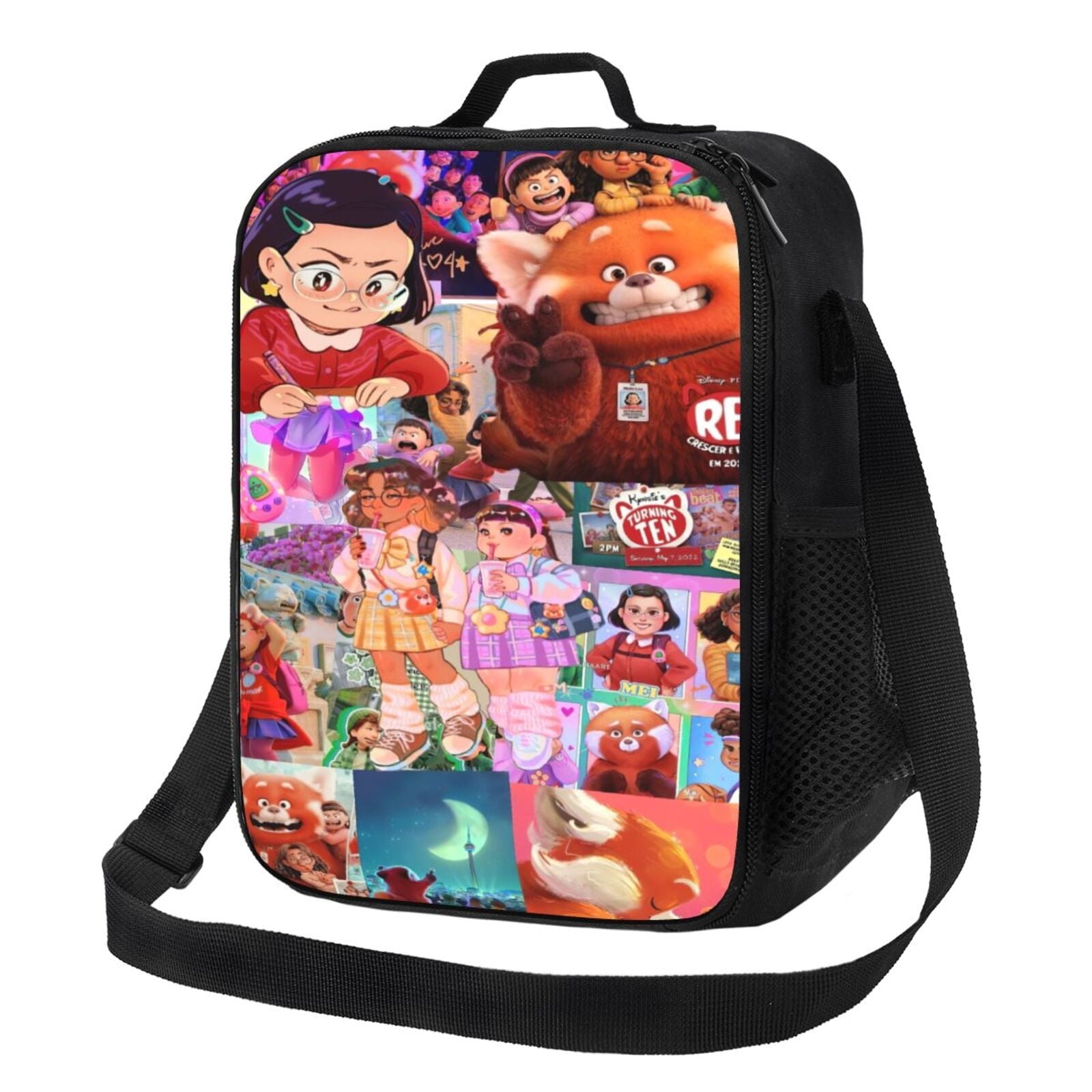 Turning Red Lunch Bag Thermal Tote with Shoulder Strap for Adults ...