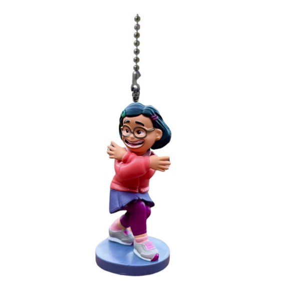 Turning Red Mei Dancing Girl Fan Lamp Light Pull Chain PVC Figure Figurine New