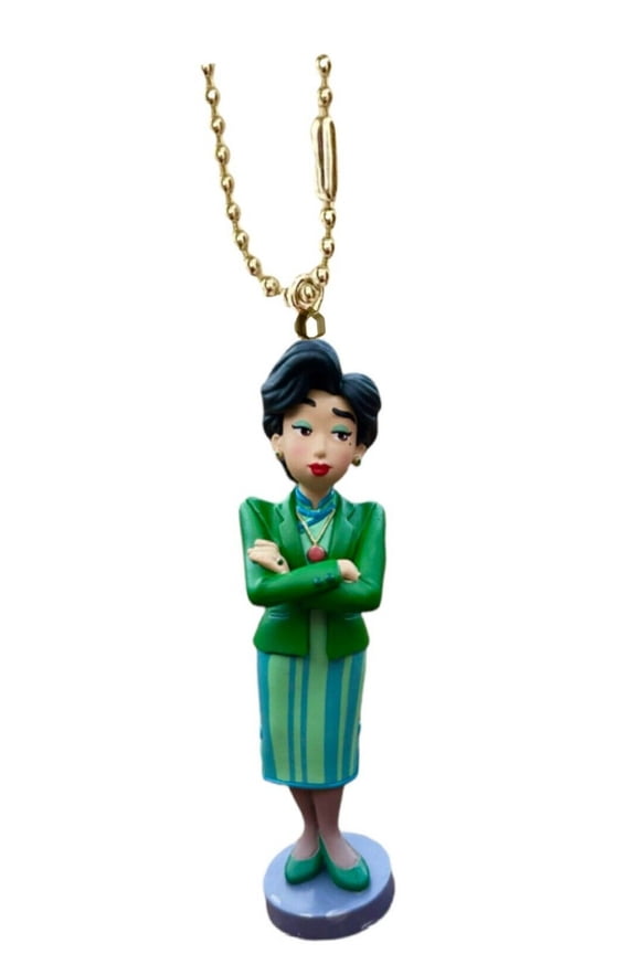 Turning Red Ming Lee Keychain Dangler PVC Figure Figurine Mei Mother Charm New