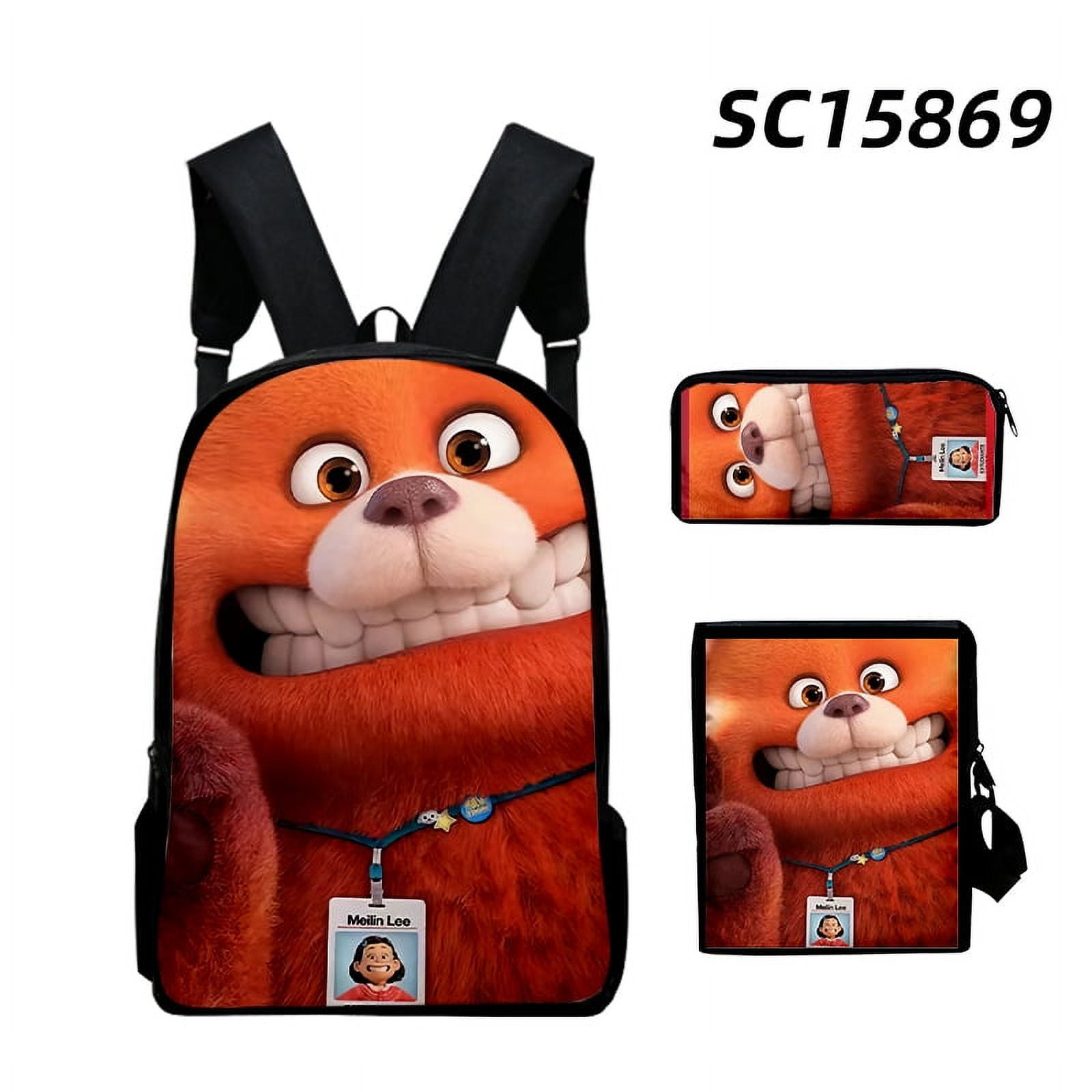 Turning Red School Bag Prevalent Attractive Animation Paint Shoulder