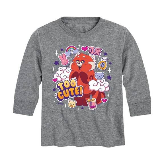 Turning Red - Too Cute Red Panda - Youth Long Sleeve Graphic T-Shirt