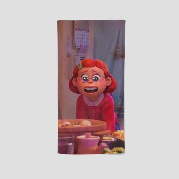 Turning Red has designed a distinctive single-sided towel, a custom gift for fans. Perfect for yoga, gym, boxing, and sunbathing, it measures 13.8"x28.7".