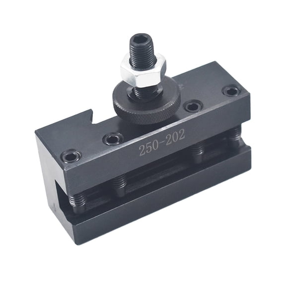 Turning and Facing Tool Holder, BXA #2 250-202 Quick Change Tool Post for 1/4 in - 5/8 in Turning Tools, Lathe Turning Tool Holder