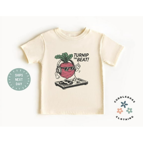 Turnip The Beet Kids Shirt - Cute Veggie Toddler Tee - Music Lover - Band Member - Birthday Gift Boy Girl - Grandchild - Natural Kids Tee, New Born, Baby Shower Gift, New Parents Gift