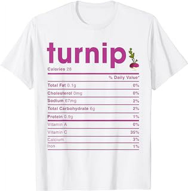 Turnip Nutrition Facts TShirt