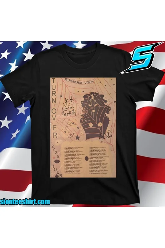 Turnover Signed Tour May & June 2025 Poster T-Shirt