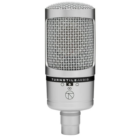 Turnstile Audio Concourse Series TAC700 Multi-Pattern Cardioid Condenser Microphone, Large Diaphragm for Vocal Recording, Podcasting, and Streaming, XLR Output